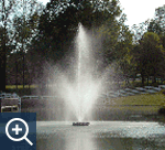 Majestic, outdoor floating pond and lake fountain and aerator