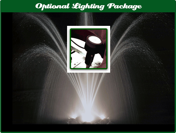 Optional Lighting Package for Floating Fountain